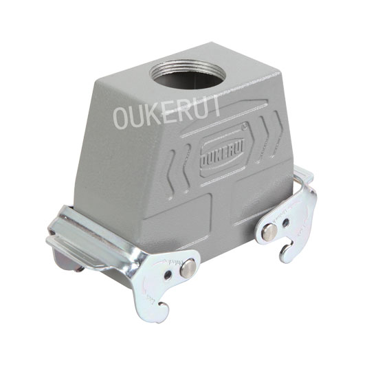 16B Ndhuwur Entry Struktur Dhuwur Lever Metal Heavy Duty Konektor Hoods